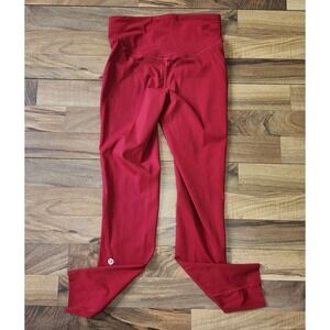 Lululemon Base Pace High-Rise Tight Leggings Nulux Dark Red Size 4 Euc